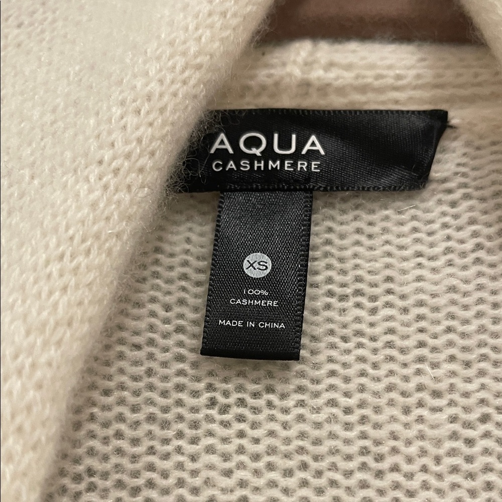 Aqua Cashmere Cardigan Sweater in Cream